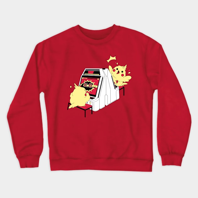 Fighting Game Birds Crewneck Sweatshirt by CoinboxTees